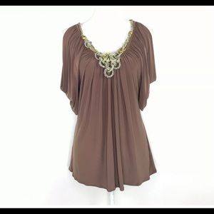 Women brown top size small